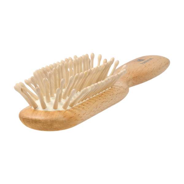 Hairbrush With Rounded Off Wooden Knobs
