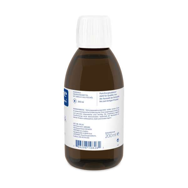 Pure encapsulations omega3 fatty acids liquid suitable for children