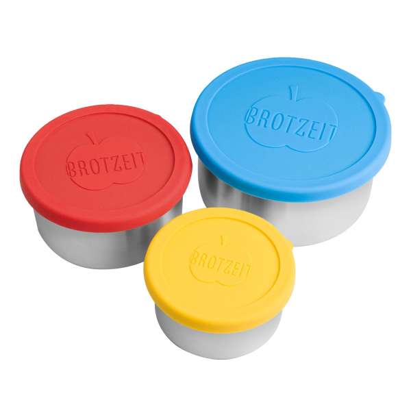 Brotzeit Dreierlei, set of 3 Food boxes, stainless steel Brotzeit Dreierlei, set of 3 Food boxes, stainless steel
