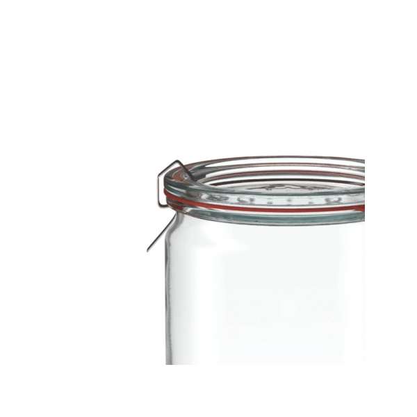 WECK 975 ml Cylinder Jars with Glass Lids – Set of 6
