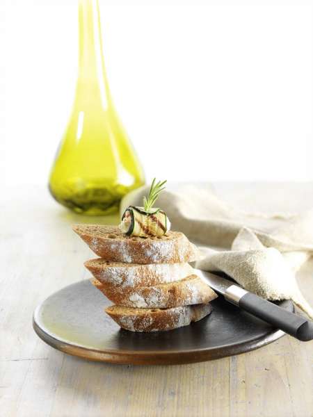 Rustic baguette baked in the oven gluten-free & fibre-rich