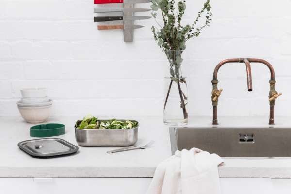 Black + Blum lunchbox without plastic - leakproof with fork