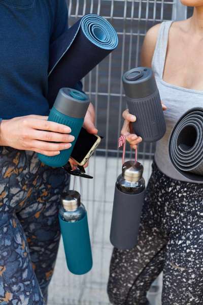 Black & Blum water bottle glass, 600 ml