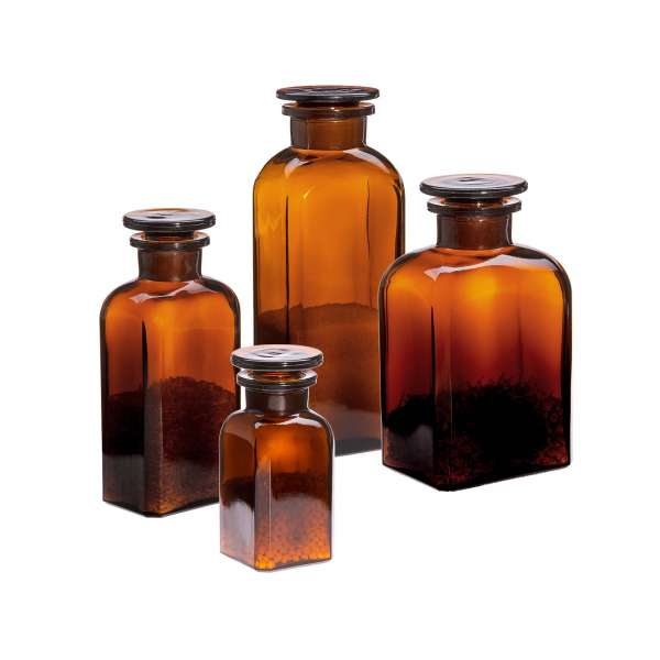 PureNature pharmacy bottle brown - square and in 4 sizes PureNature pharmacy bottle brown - square and in 4 sizes