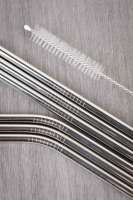 Preview: Tranquillo straw set 6 pieces, stainless steel Preview: Tranquillo straw set 6 pieces, stainless steel