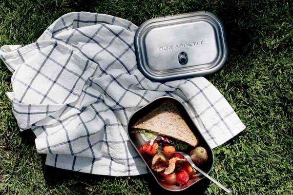 Black + Blum lunchbox without plastic - leakproof with fork