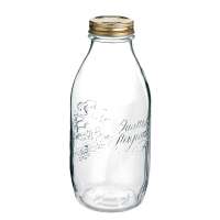 Quattro Stagioni Glass Bottles with Lids for Self-Made Juice Quattro Stagioni Glass Bottles with Lids for Self-Made Juice
