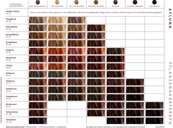 Ayluna cinnamon brown hair color - pure vegetable hair coloring, PPD free