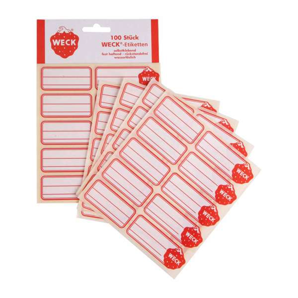 WECK Self-Adhesive Labels for Jars and Bottles – Pack of 100 WECK Self-Adhesive Labels for Jars and Bottles – Pack of 100