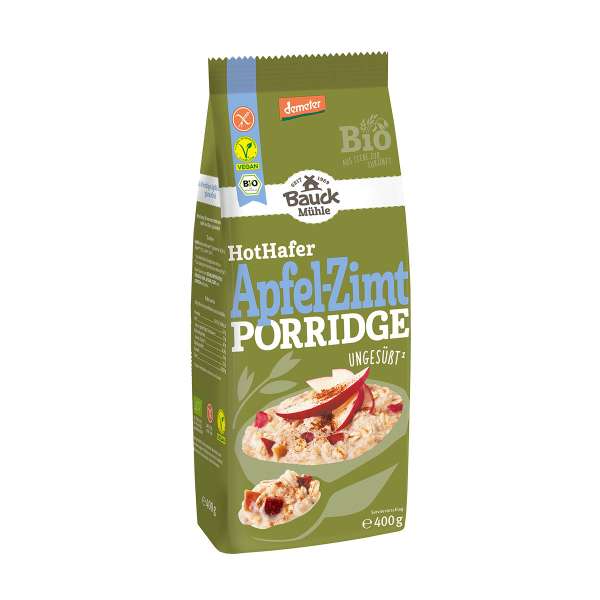 Bauckhof Hot Oat Apple Cinnamon - gluten-free breakfast porridge, 400g Bauckhof Hot Oat Apple Cinnamon - gluten-free breakfast porridge, 400g