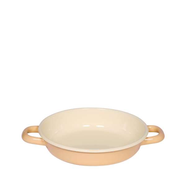 RIESS Gold Yellow Enamel Egg and Serving Pan, 18 cm RIESS Gold Yellow Enamel Egg and Serving Pan, 18 cm