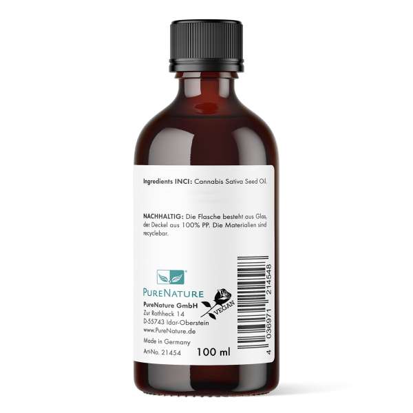 PureNature hemp oil for skin and hair - cold pressed