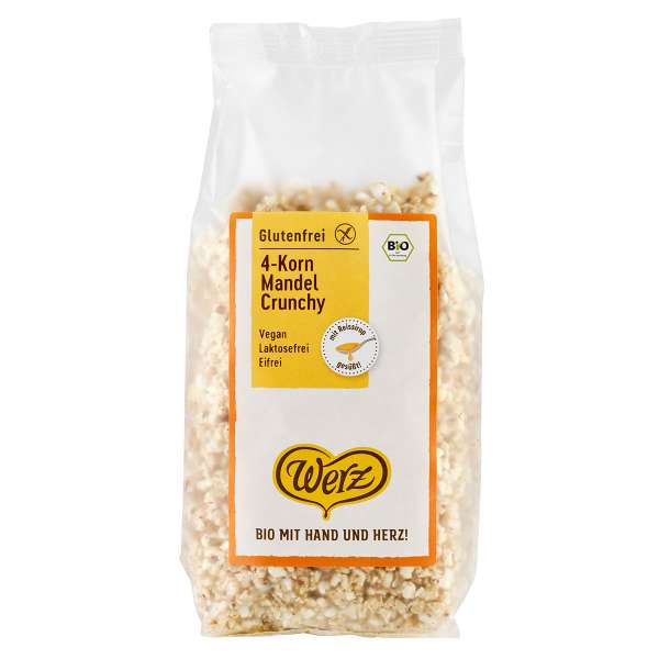 4 grain almond crunchy gluten-free from the natural grain mill Werz 4 grain almond crunchy gluten-free from the natural grain mill Werz