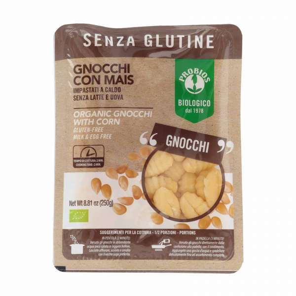 Probios corn gnocchi without wheat - vegan, store without refrigeration Probios corn gnocchi without wheat - vegan, store without refrigeration