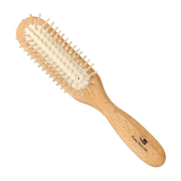 Hairbrush With Rounded Off Wooden Knobs Hairbrush With Rounded Off Wooden Knobs