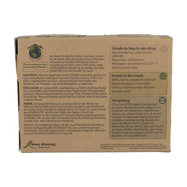 Butterbread paper bags buy from If you care without coating