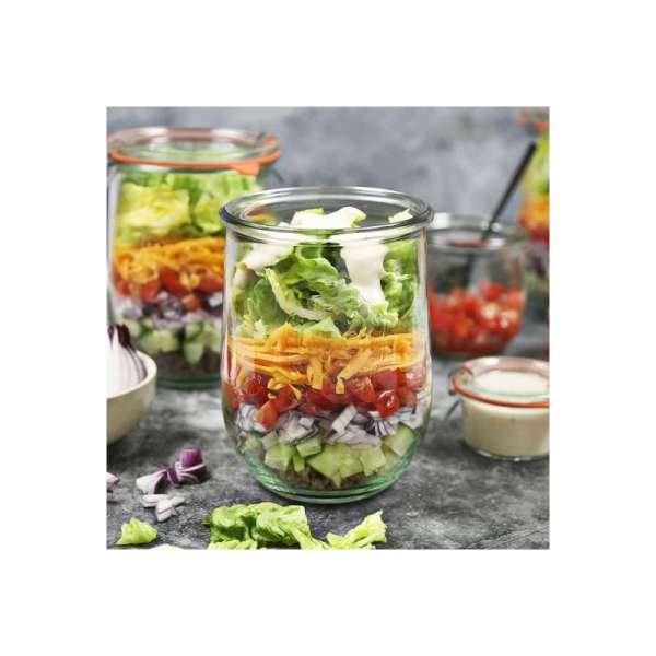 WECK 1062 ml Tulip Jars with Glass Lids – Set of 6