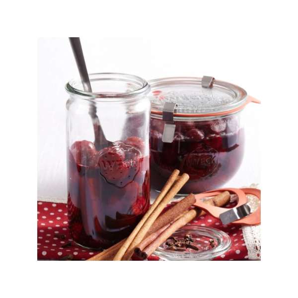 WECK 340 ml Cylinder Jars with Glass Lids – Set of 6