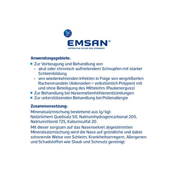 Emsan Mineral Nasal Saline Rinse for Children - 20 Sachets