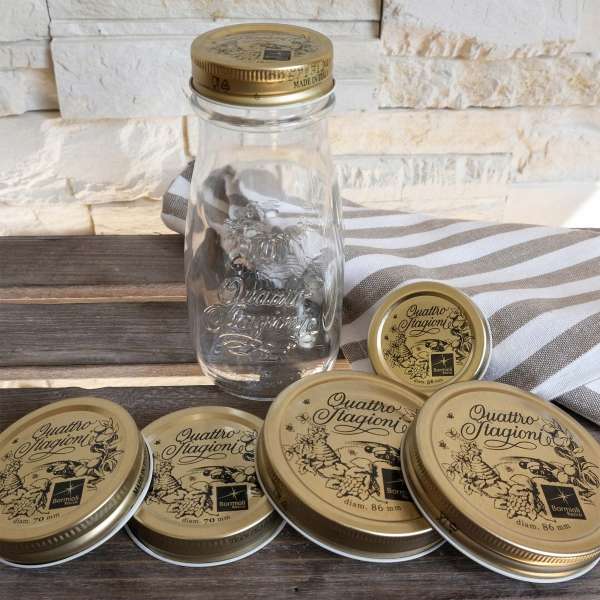 Spare Bottle and Glass Jar Lids for Quattro Stagioni in 3 Sizes