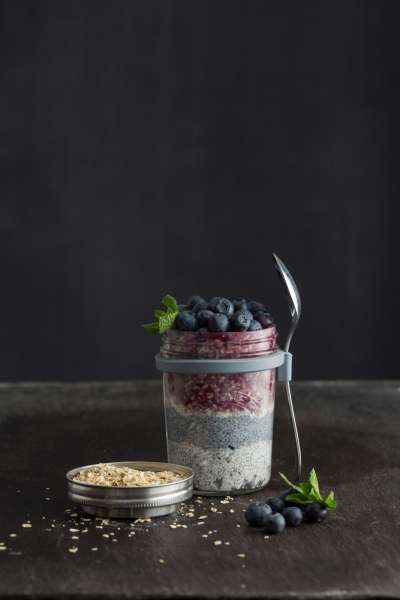 Kilner breakfast glass to go with spoon, 0,35 l