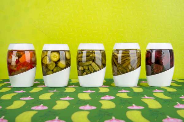 Mortier Pilon fermentation glasses with ceramic weights