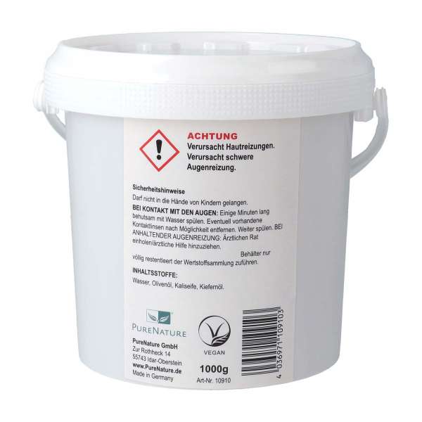 PureNature soft soap solid - from olive oil without fragrance