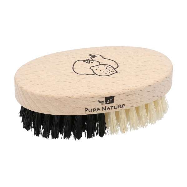 PureNature beechwood fruit brush with soft and hard bristles PureNature beechwood fruit brush with soft and hard bristles