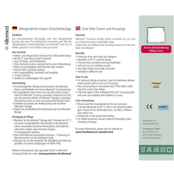 Allermed Encasing pillow mite cover pillow