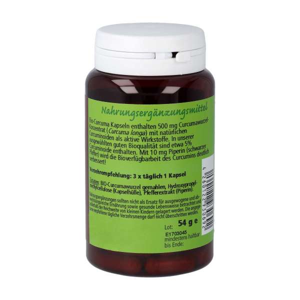 Curcuma organic capsules, 90 pieces