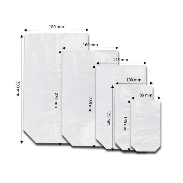 Cellophane biodegradable cellophane bottom bag, 100 pieces