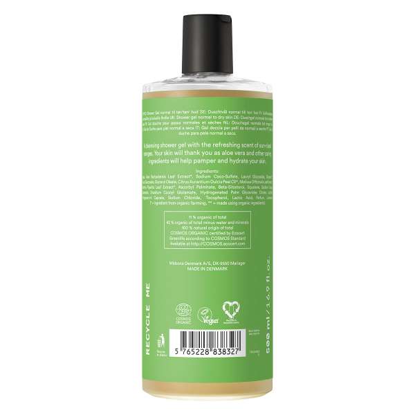 Urtekram Aloe Vera Shower Gel - 100% Natural Product with Vitamin E