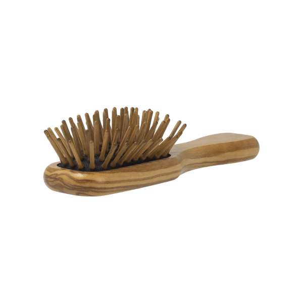 Mini olive wood brush for brushing hair