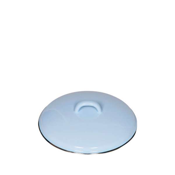 RIESS Blue Enamel Lid with Chrome Rim – 18 and 24 cm