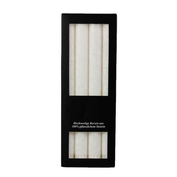 Solid-coloured stearin candles - 25 cm long - drip-free Solid-coloured stearin candles - 25 cm long - drip-free