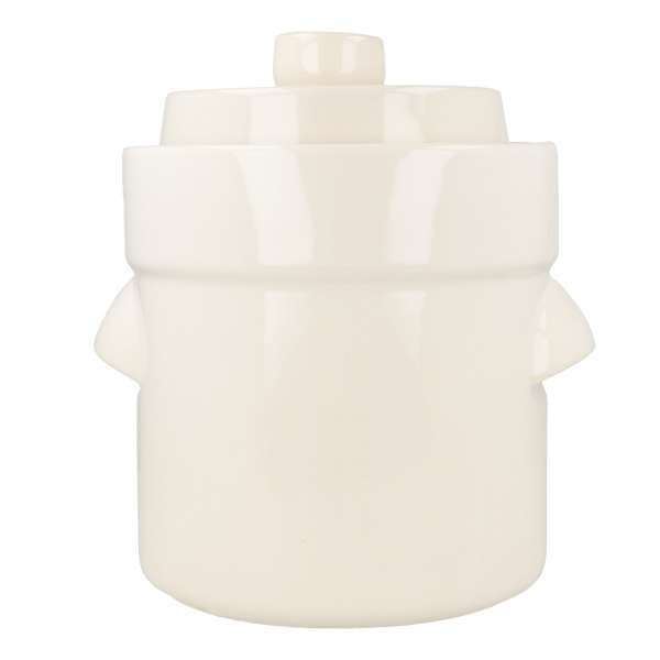 PureNature rum pot/fermenting pot straight, with stone, cream colored