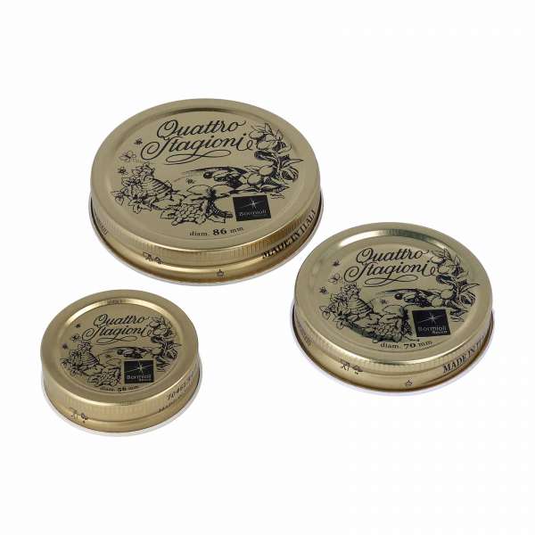 Spare Bottle and Glass Jar Lids for Quattro Stagioni in 3 Sizes