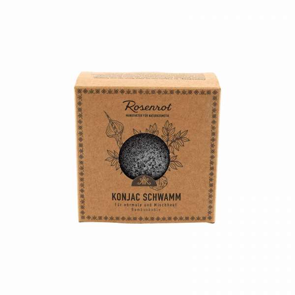 Rosenrot Konjac Sponge Bamboo Charcoal Rosenrot Konjac Sponge Bamboo Charcoal