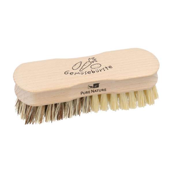 Vegetable Scrubber - Brush with Soft and Hard Natural Bristles Vegetable Scrubber - Brush with Soft and Hard Natural Bristles