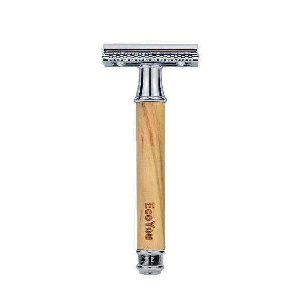 EcoYou shaver olive wood wooden handle - for plastic free bathroom