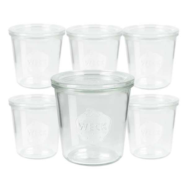 Alarm jars 500 ml: Economy set 6 WECK preserving jars RR 100 Alarm jars 500 ml: Economy set 6 WECK preserving jars RR 100