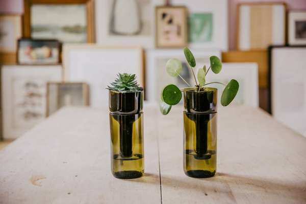 Side by Side flower pot self watering