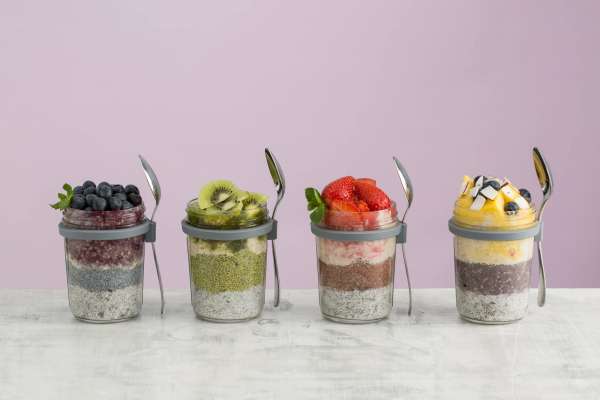 Kilner breakfast glass to go with spoon, 0,35 l