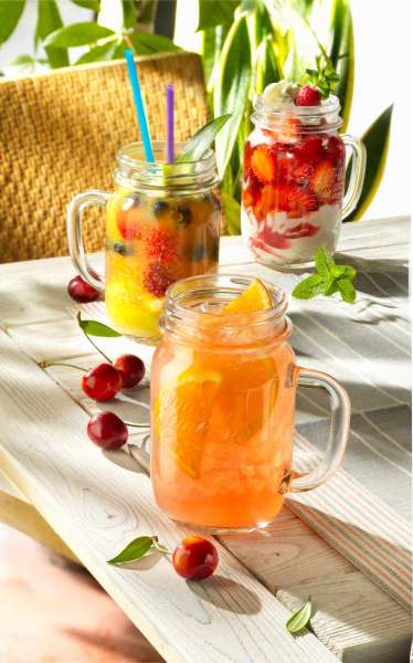 Quattro Stagioni Vintage Glass Jars with Lids & Handles 400ml