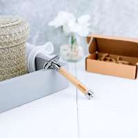 Preview: EcoYou shaver olive wood wooden handle - for plastic free bathroom Preview: EcoYou shaver olive wood wooden handle - for plastic free bathroom
