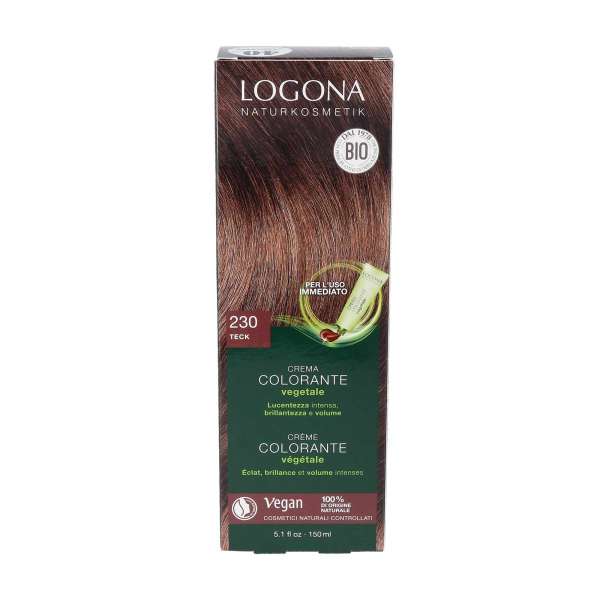 Logona plant hair color cream chestnut brown for shiny hair