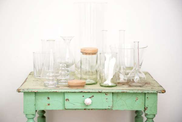 Side by Side - Storage glass with wooden lid - for stylish storage