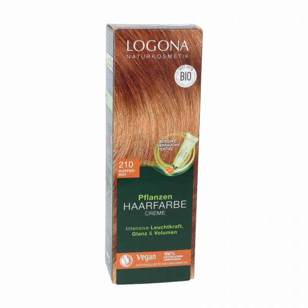 Natural Hair Color Logona Color Cream Copper Red for blond hair Natural Hair Color Logona Color Cream Copper Red for blond hair