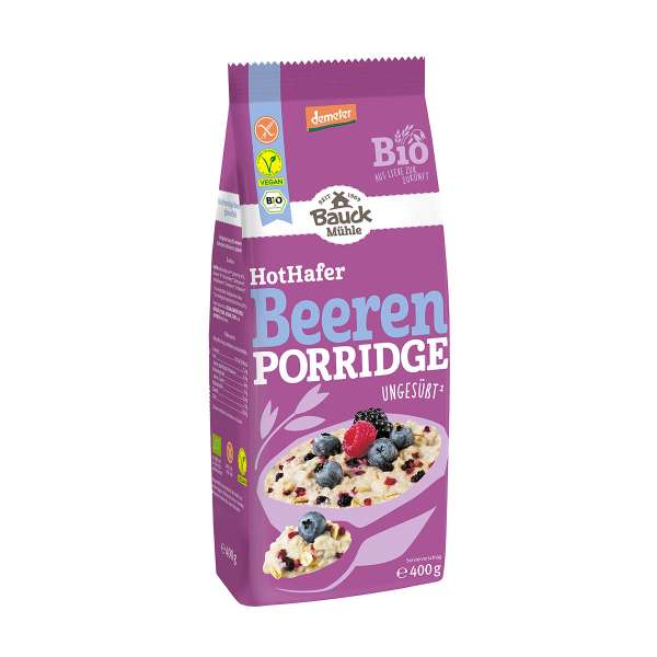Bauckhof Hot Hafer - Oat porridge with 19% berries - fruity & gluten-free Bauckhof Hot Hafer - Oat porridge with 19% berries - fruity & gluten-free