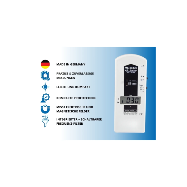 Gigahertz Solutions ME3840B Low-Frequency Analyser for Electric and Magnetic Fields